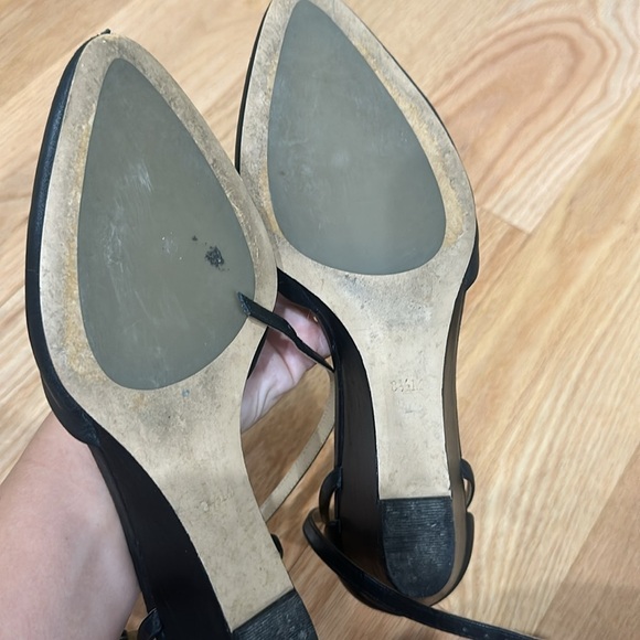 Talbots black genuine leather pointed mini women’s heels - Picture 9 of 9